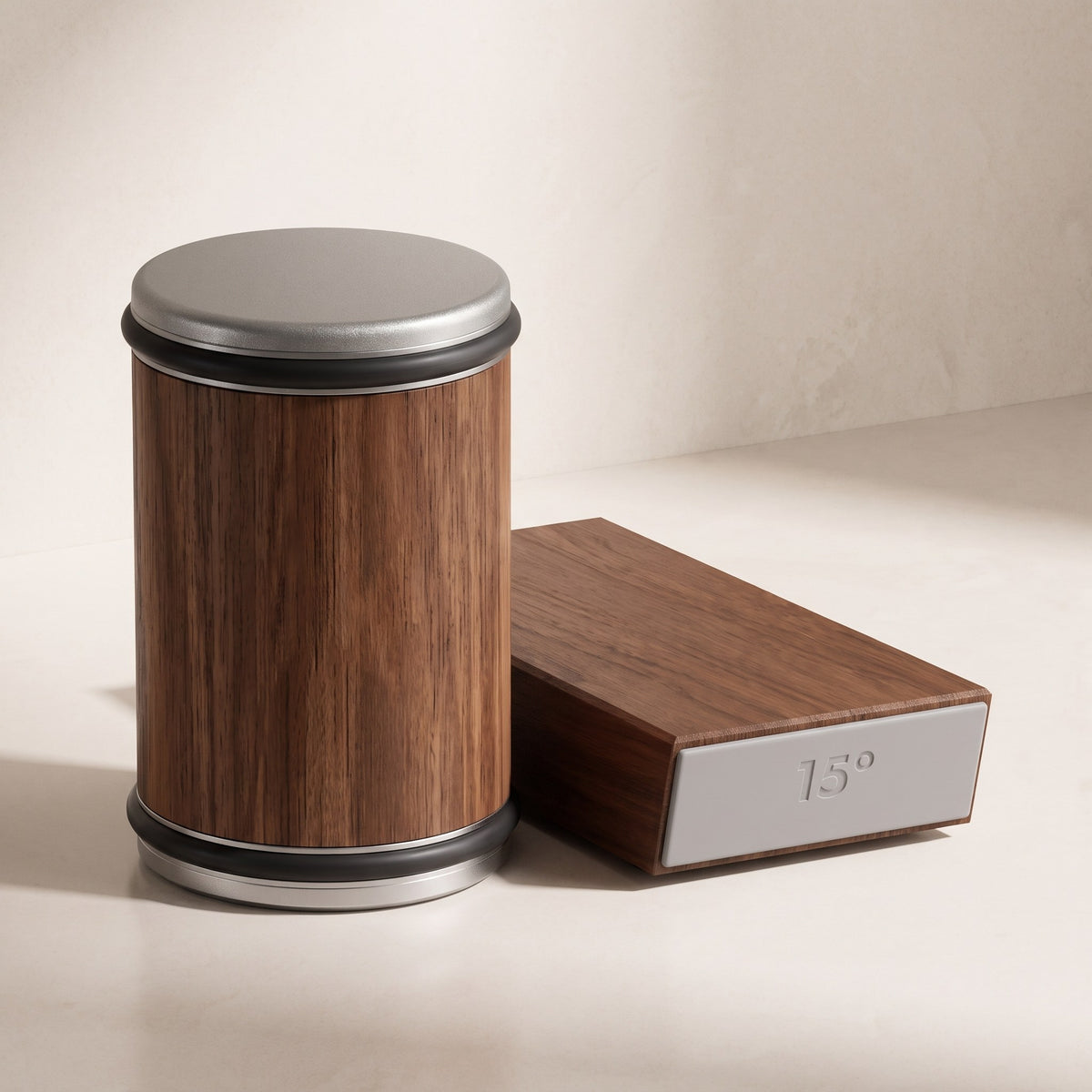 Afilador de cuchillos de rodillo Afinura de madera de nogal con base de 15° y 20°